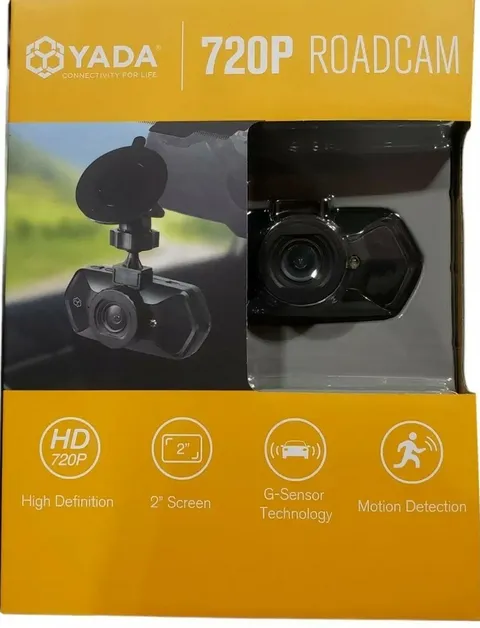 YADA 720P Dash Road Camera, 120-Degree Wide Angle Lens, G-Sensor 4GB SD Card New