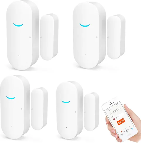 4 Pack Wifi Door Window Sensor Detector: Wireless Security Alarm Door Sensor, Tu