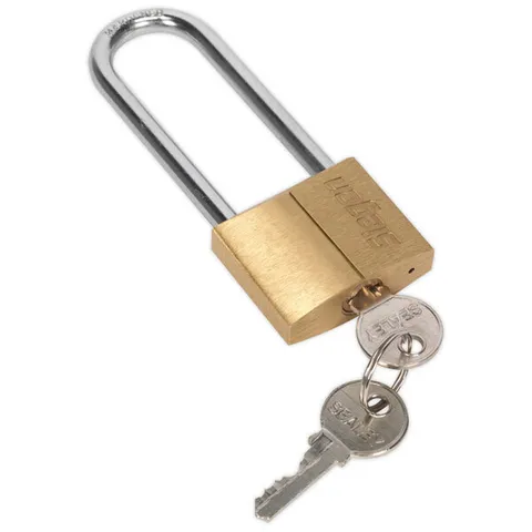 Siegen S0989 Brass Body Lock with Brass Cylinder Long Lock 40mm