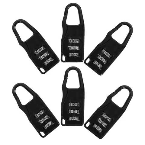 6pcs Combination Luggage Lock, 3-Digit Resettable Padlock, Small Anti-Theft