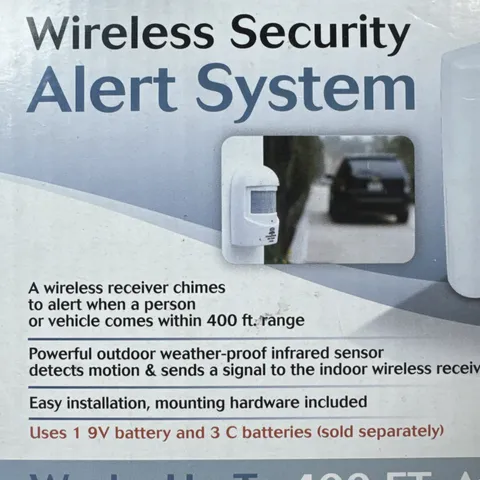 Bunker Hill Wireless Security Alert System 400 Ft Range Weather Proof FREE S&H