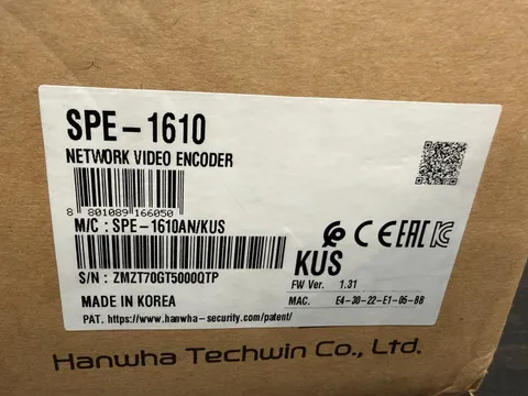 Hanwha Techwin WiseNet SPE-1610 16Ch 4MP Network Security Video Encoder