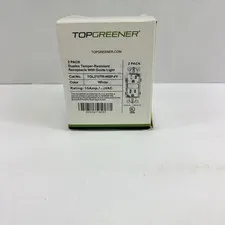 2-Pack - TOPGREENER Occupancy Sensor PIR Wall Switch TDOS5-J-W2P-UF - White 