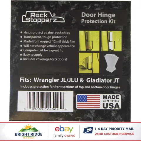 Door Hinge Protection Kit for Jeep Wrangler JL/JLU/Gladiator - 5 Door Coverage