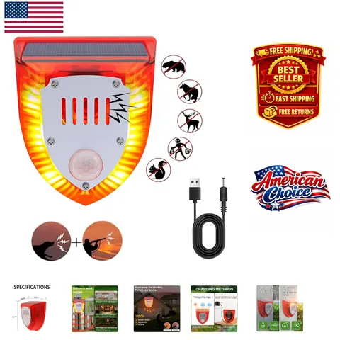 Advanced Solar Motion Sensor Alarm: 129dB Sound & LED Strobe Light Indicator
