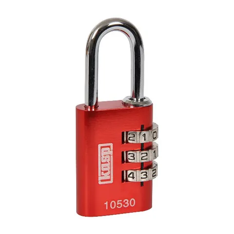 Kasp K10530REDD Aluminum Combination Lock 30mm Red