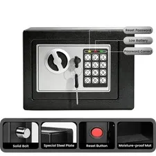 Fireproof Safe Digital Keypad Home Security Sensor Light Money Bag Cash Jewelry
