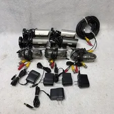lot of 4 LOREX MC7571  12V DC 200mA Motion Sensor Security Camera  Weatherproof