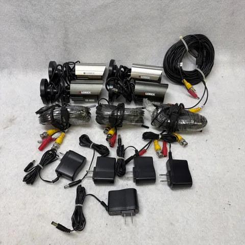 lot of 4 LOREX MC7571  12V DC 200mA Motion Sensor Security Camera  Weatherproof