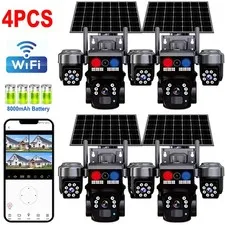Camara De Seguridad Solar Inalambricas Para Exterior Con Vision Nocturna y Audio