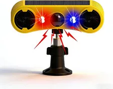 Solar Outdoor Motion Sensor Alarm - Infrared, Dog Barking&Gunshot Sound Alarm, 2