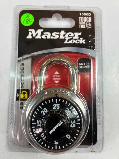 Combination PadLock 3/4" 3-Digit Anti-Shim Stainless Steel Lockers  NEW SEALED