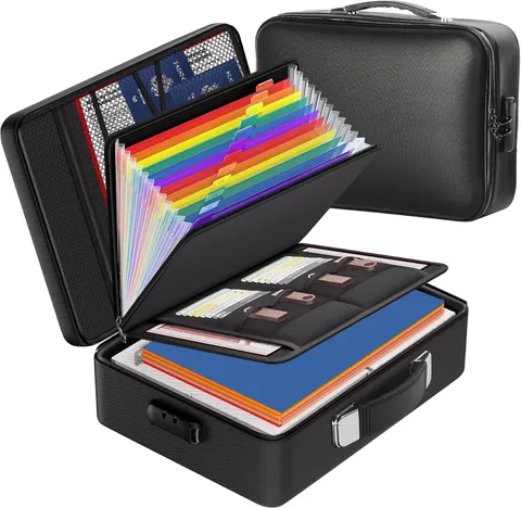Fireproof Safe Document File Organizer Box, 5200°F Portable File Organizer