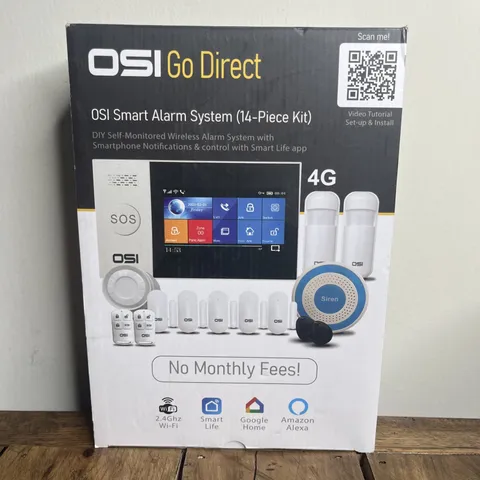 OSI Go Direct Smart Alarm System(14 Piece Kit) No Monthly Fees BRAND NEW!