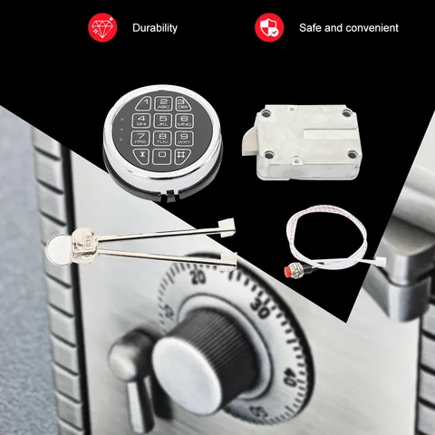 Electronic Safe Lock Replacement Round Keypad Lock Solenoid Kit For Safe Box