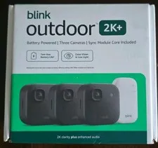 Blink Outdoor 2K+ (newest model) Sync Module Core included — 3 camera system