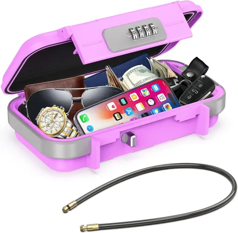 Portable Safe Box Combination Security Case Lockbox with Code Waterproof