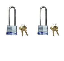 2-PACK Master Lock 7KALJ Laminated Steel Padlock 2/ 2-1/2" Shackle