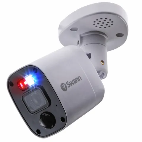 Swann 4K Rectangle Enforcer Cam with Siren Analog CCTV Camera Color Night Vision