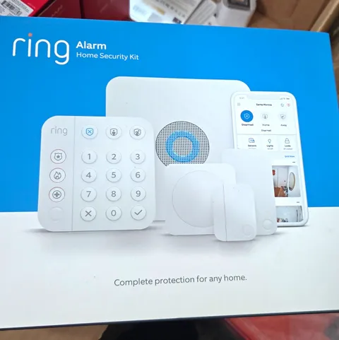 Ring Alarm Home Security Kit White Z-Wave Power Backup w/ Keypad & Sensors