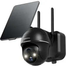 Solar Cameras Wireless Outdoor, 360° View Outdoor Wireless Solar Powered,2.4G...