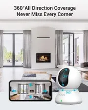 blurams dome lite 2 Security Camera, 2K Indoor Camera 360° Pet Camera -  White