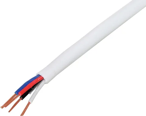 24AWG White 4 Core Security Cable 100m