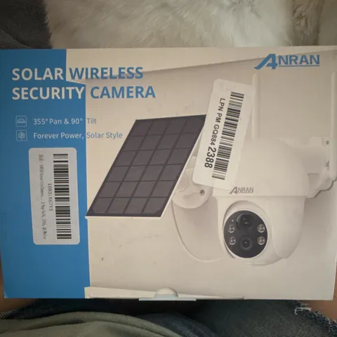 ANRAN Solar Powered PTZ Security Camera 3MP Wi-Fi 355° Pan 90° Tilt White