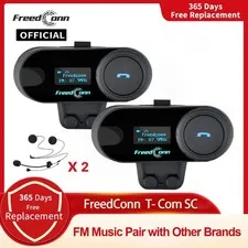 FreedConn Bluetooth Motorcycle Intercom Helmet Headset Wireless Motorbike Head I