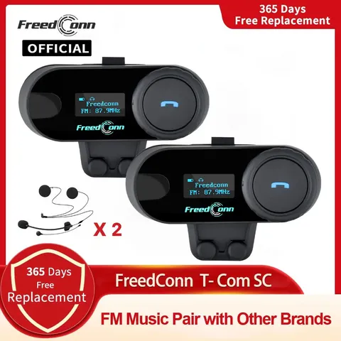 FreedConn Bluetooth Motorcycle Intercom Helmet Headset Wireless Motorbike Head I