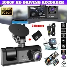 HD 1080P Dual Dash Camaras De Seguridad Video Grabadora Para Carro Auto Coche