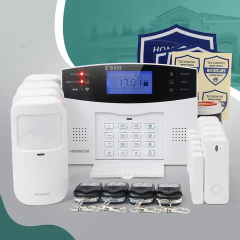 HOMSECUR Wireless &wired WIFI 4G Home Security Alarm System+PIR+5*Door Sensor