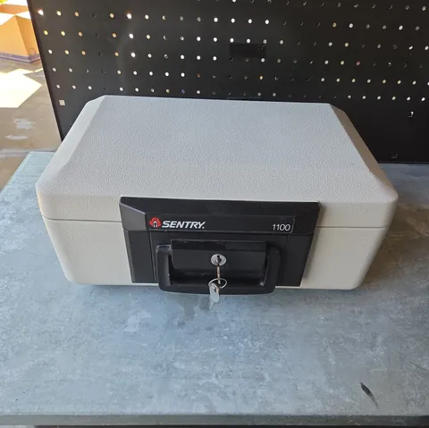 Sentry 1100 Portable Fire Safe Security Box Chest Lockbox