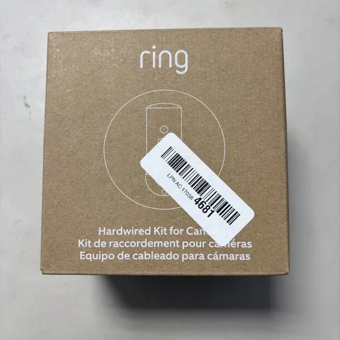 Ring Hardwired Kit for Cameras White NEW SEALED