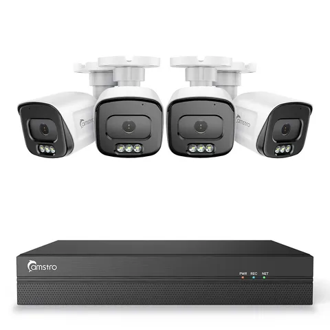 Camstro 4K 8CH NVR 5MP POE Security Camera System Color Night AI Human Detection