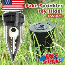 Fake Sprinkler Key Hider Waterproof Outdoor Hidden Spare Key Storage Garden Box