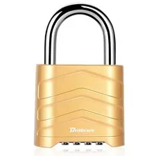 Combination Lock, 4 Digit Heavy Duty Padlock Metal Outdoor, Weatherproof Alloy L