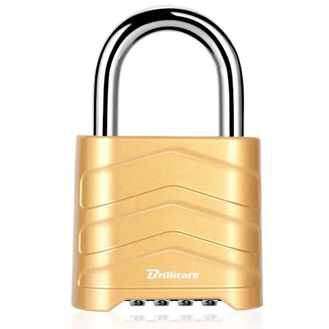 Combination Lock, 4 Digit Heavy Duty Padlock Metal Outdoor, Weatherproof Alloy L