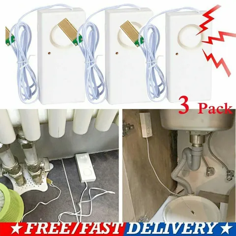 3Pcs Smart Water Leak Sensor Detector Alarm Flood Leakage Level Overflow Alarm