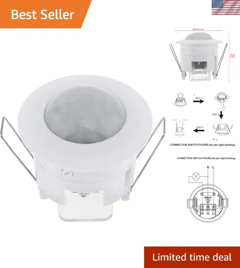 110-240V Infrared Motion Sensor Switch, Recessed PIR Ceiling Motion Sensor De...