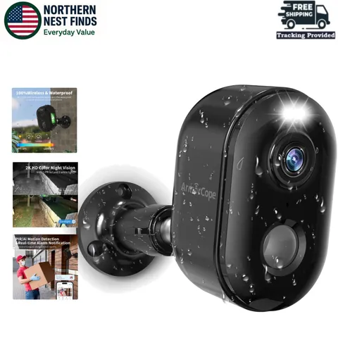 2K HD Wireless Security Camera with Spotlight Color Night Vision Features