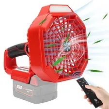 Cordless Portable Fan Compatible with Milwaukee M18 18V Battery Camping Fan P...