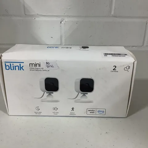 NEW! Blink Mini Indoor 1080p Smart WiFi Security Camera 2-Pack Wired
