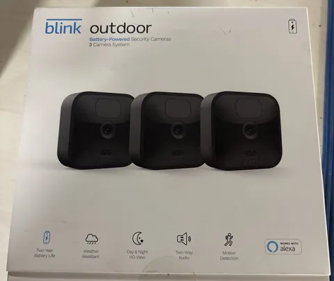 Blink Outdoor (3rd Gen) 3-Camera Wireless HD Security Camera System - New Sealed