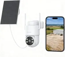 Solar Security Camera Wireless Outdoor for Home, 2.3K Color Night Vision, 360° A