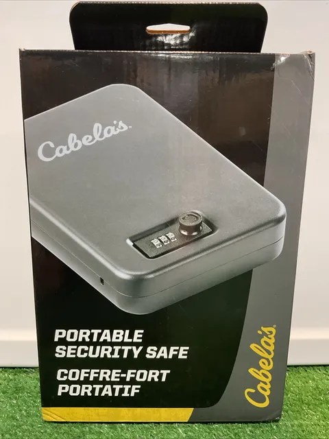 Cabelas Portable Security Safe W/ Combination Lock, Foam Pad, 1500-lb Cable NIB