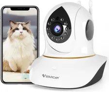 Interactive Pet Camera with Dual Wifi Antennas, 360° Pan-Tilt, 2K Dog & Cat Came