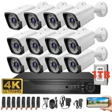 1080P 5MP Lite 8CH DVR CCTV Security Camera System Outdoor with Hard Drive 1TB