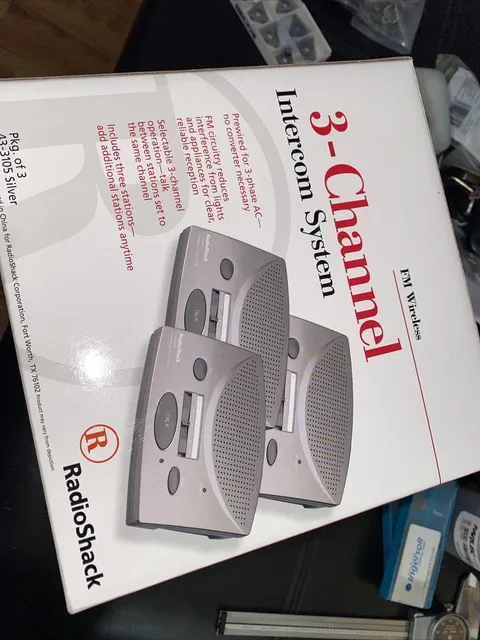 Box of 3 Radio Shack FM 3 Channel Wireless Intercom System  #43-3105