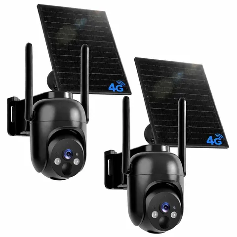 TOVDOR No WiFi Security Camera with Built-in SIM Card 4G LTE Cellular Solar S...
